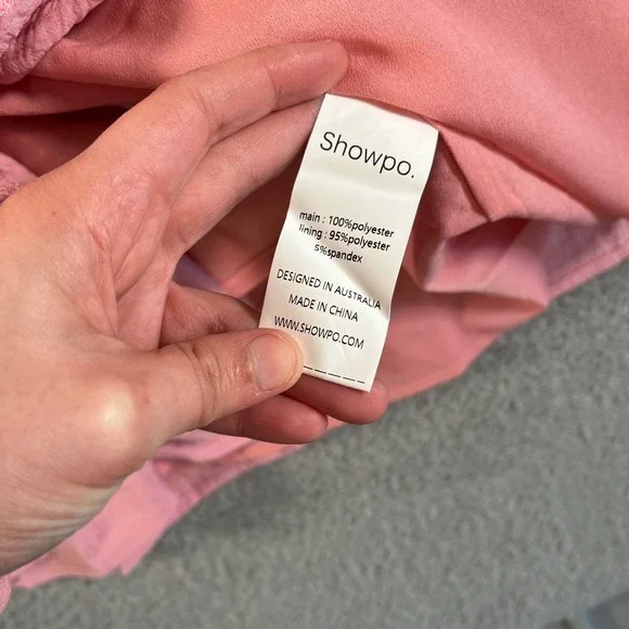 Showpo NWT Razille One Shoulder Puff Sleeve Ruffle Hem Mini Dress Pink US 6 - Picture 10 of 11